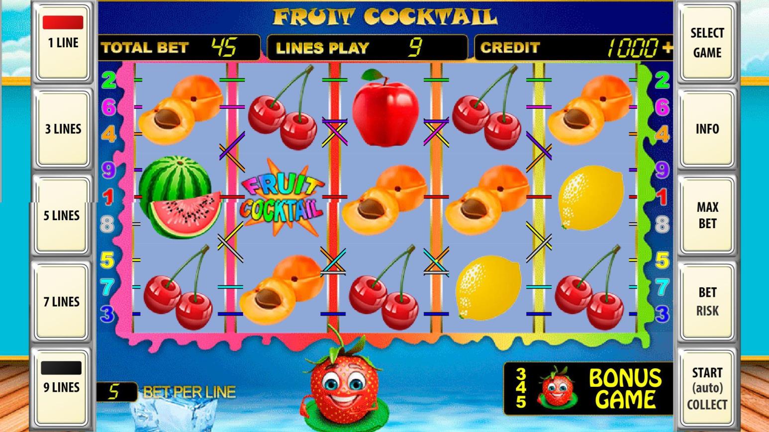 игровой автомат Fruit Cocktail играть бесплатно